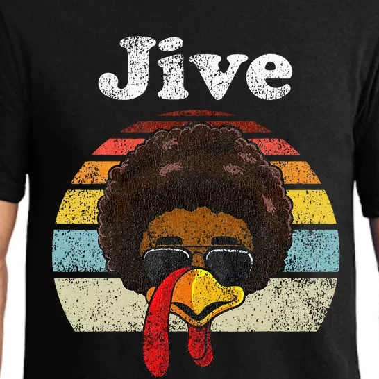 Jive Thanksgiving Turkey Day Funny Face Pajama Set