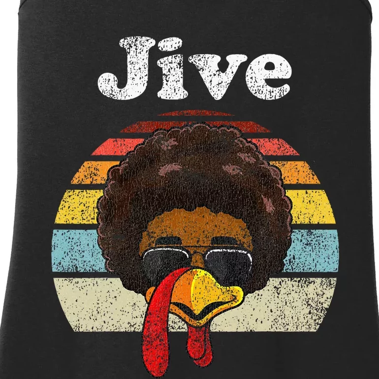 Jive Thanksgiving Turkey Day Funny Face Ladies Essential Tank