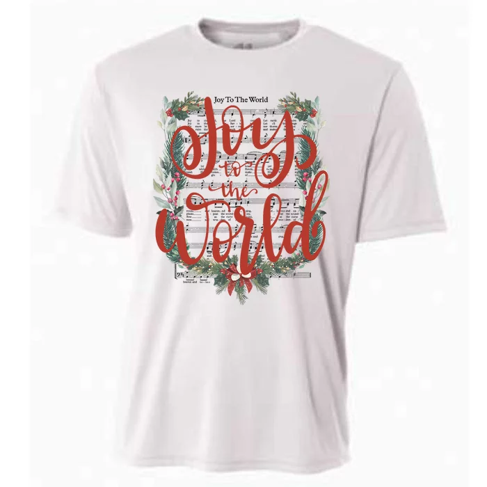 Joy To The World Christian Christmas Jesus Birth Music Xmas Cooling Performance Crew T-Shirt