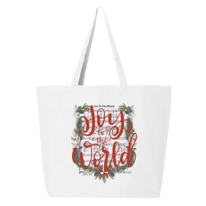 Joy To The World Christian Christmas Jesus Birth Music Xmas 25L Jumbo Tote