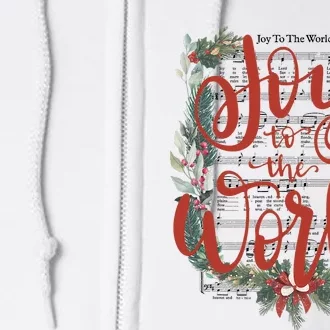 Joy To The World Christian Christmas Jesus Birth Music Xmas Full Zip Hoodie