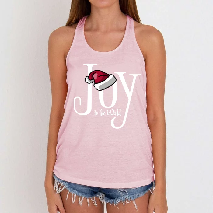 Joy To The World Christian Christmas Gift Women's Knotted Racerback Tank