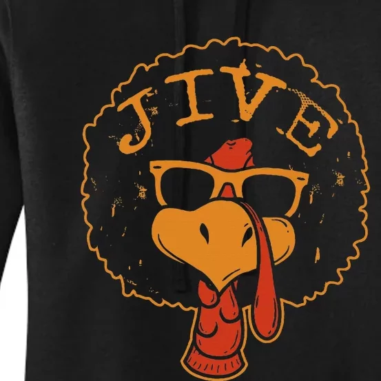 Jive Thanksgiving Turkey Funny 70s Women's Pullover Hoodie