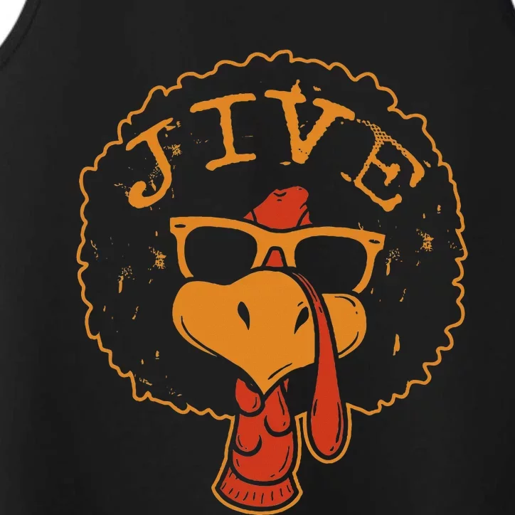 Jive Thanksgiving Turkey Funny 70s Performance Tank