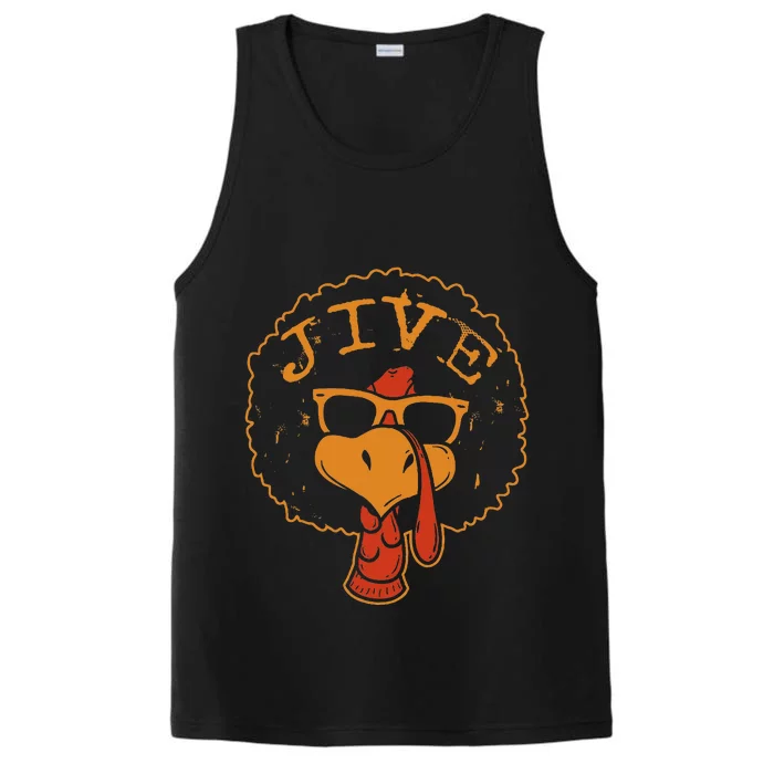 Jive Thanksgiving Turkey Funny 70s Performance Tank