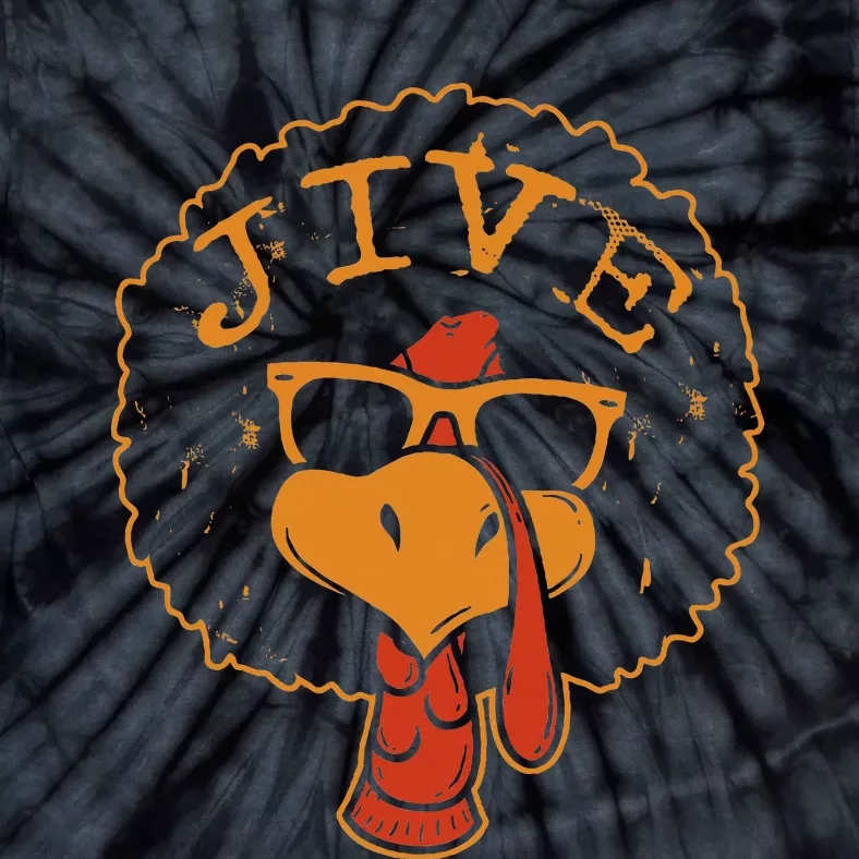 Jive Thanksgiving Turkey Funny 70s Tie-Dye T-Shirt