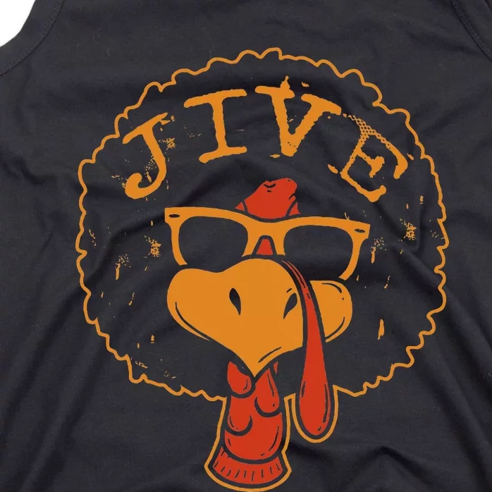 Jive Thanksgiving Turkey Funny 70s Tank Top