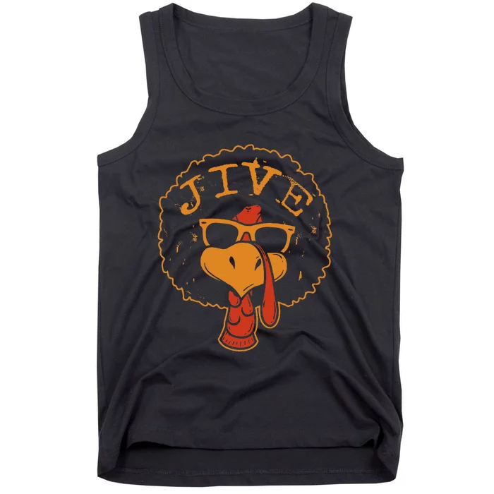 Jive Thanksgiving Turkey Funny 70s Tank Top