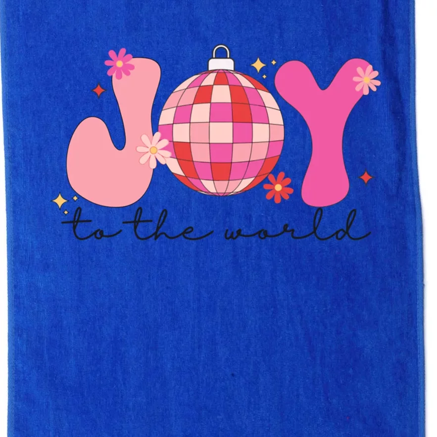 Joy To The World Christmas Disco Ball Happy Matching Family Funny Gift Platinum Collection Golf Towel