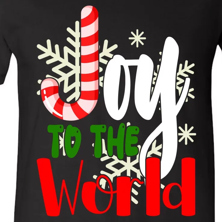 Joy To The World Christmas Festive V-Neck T-Shirt