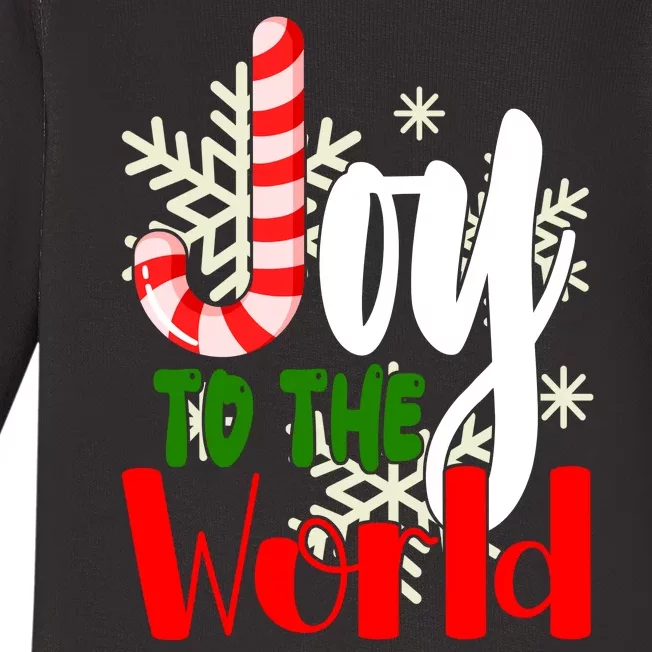 Joy To The World Christmas Festive Baby Long Sleeve Bodysuit