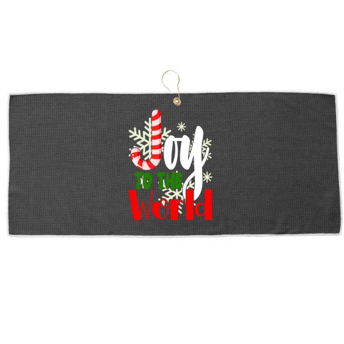 Joy To The World Christmas Festive Large Microfiber Waffle Golf Towel