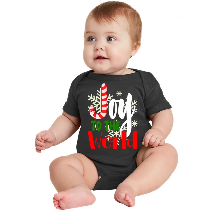 Joy To The World Christmas Festive Baby Bodysuit