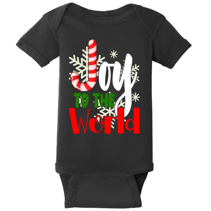 Joy To The World Christmas Festive Baby Bodysuit