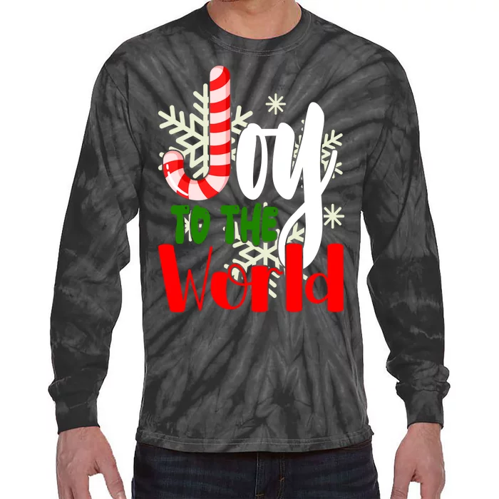 Joy To The World Christmas Festive Tie-Dye Long Sleeve Shirt