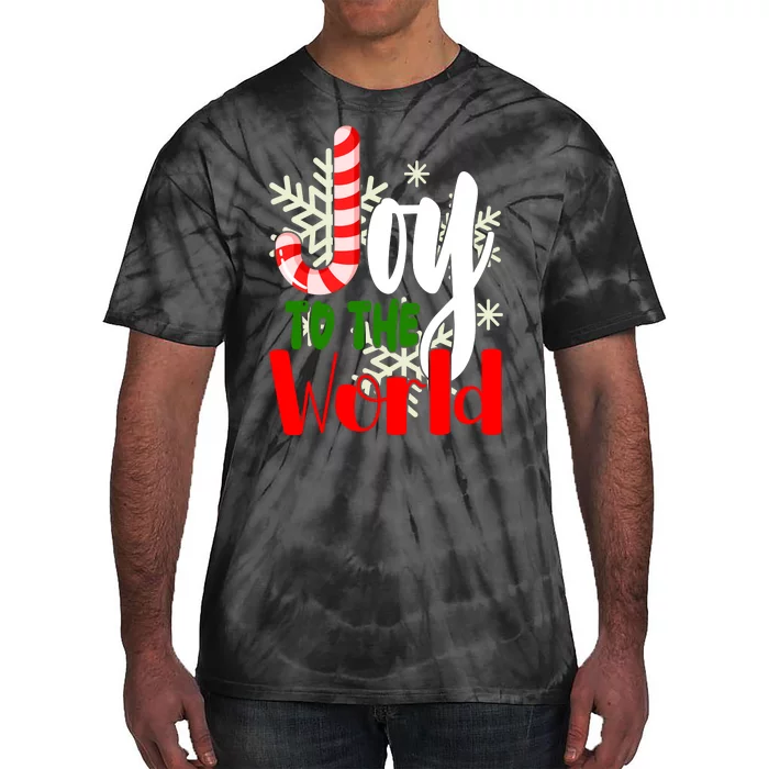 Joy To The World Christmas Festive Tie-Dye T-Shirt