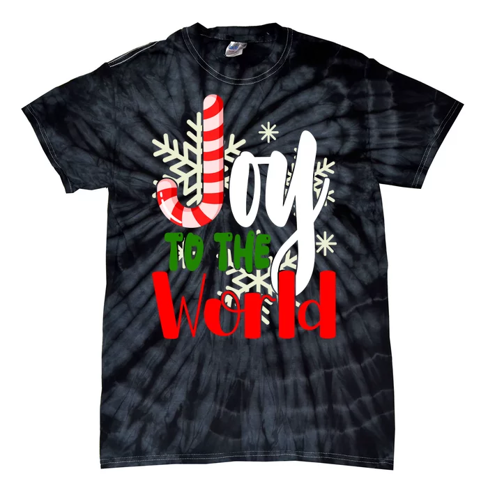 Joy To The World Christmas Festive Tie-Dye T-Shirt