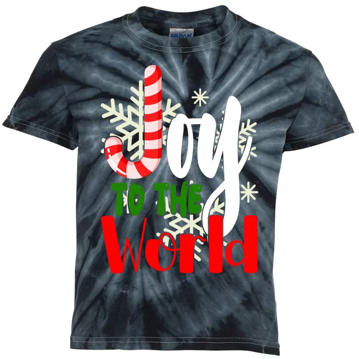 Joy To The World Christmas Festive Kids Tie-Dye T-Shirt