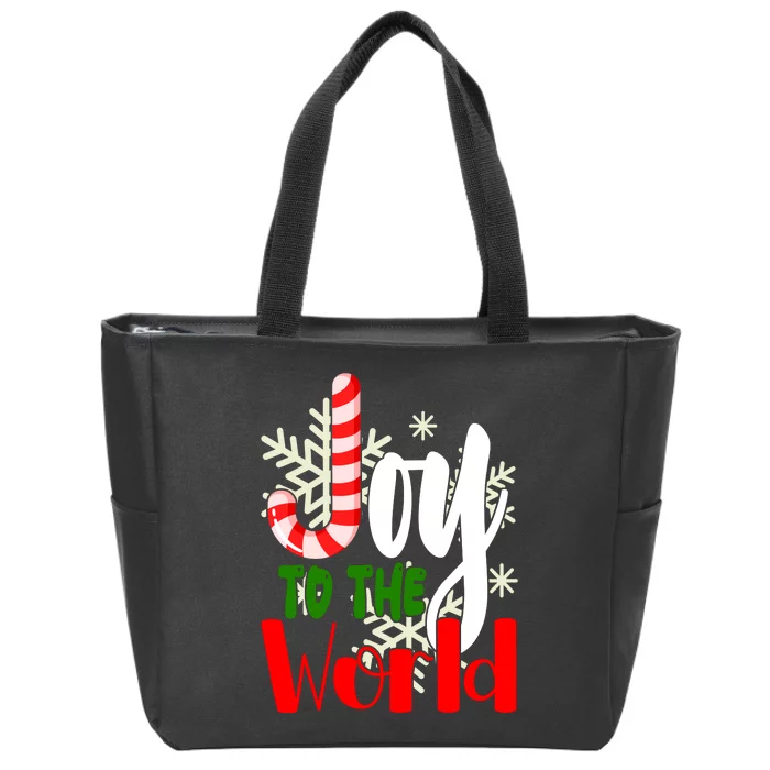 Joy To The World Christmas Festive Zip Tote Bag