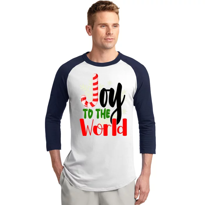 Joy To The World Christmas Festive Baseball Sleeve Shirt