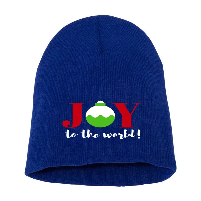 Joy To The World Christmas Ornat Cool Gift Short Acrylic Beanie