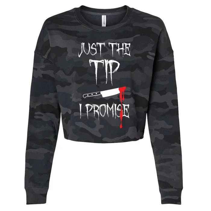 Just The Tip I Promise Cropped Pullover Crew