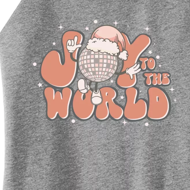 Joy To The World Christmas Retro Christmas Holiday Cool Gift Women’s Perfect Tri Rocker Tank