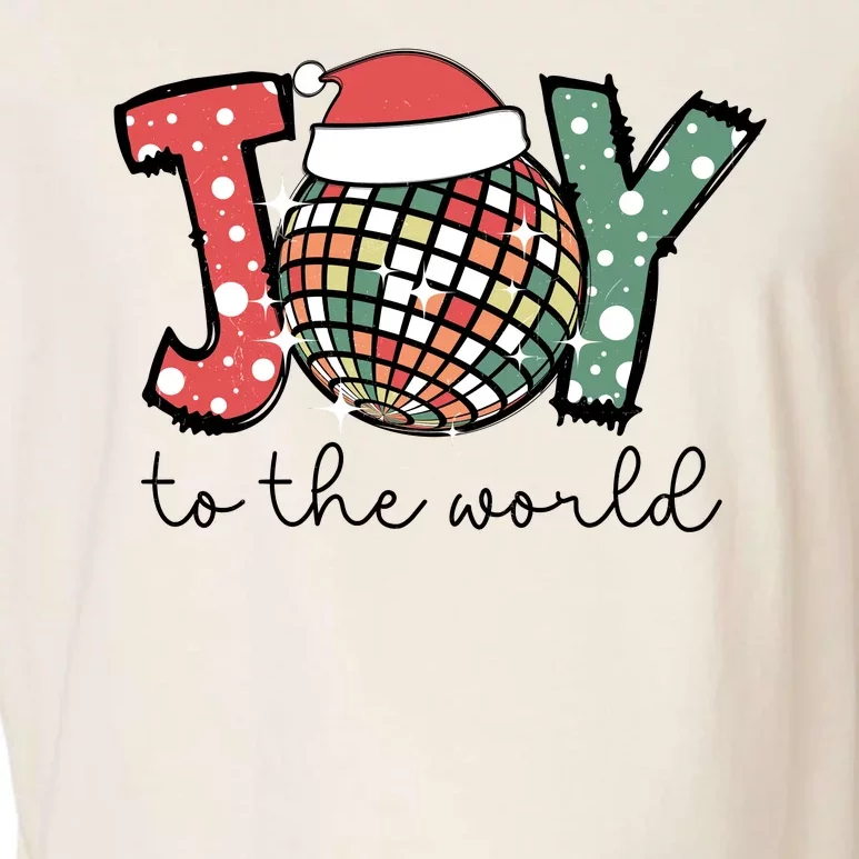 Joy To The World Disco Christmas Holiday Garment-Dyed Women's Muscle Tee