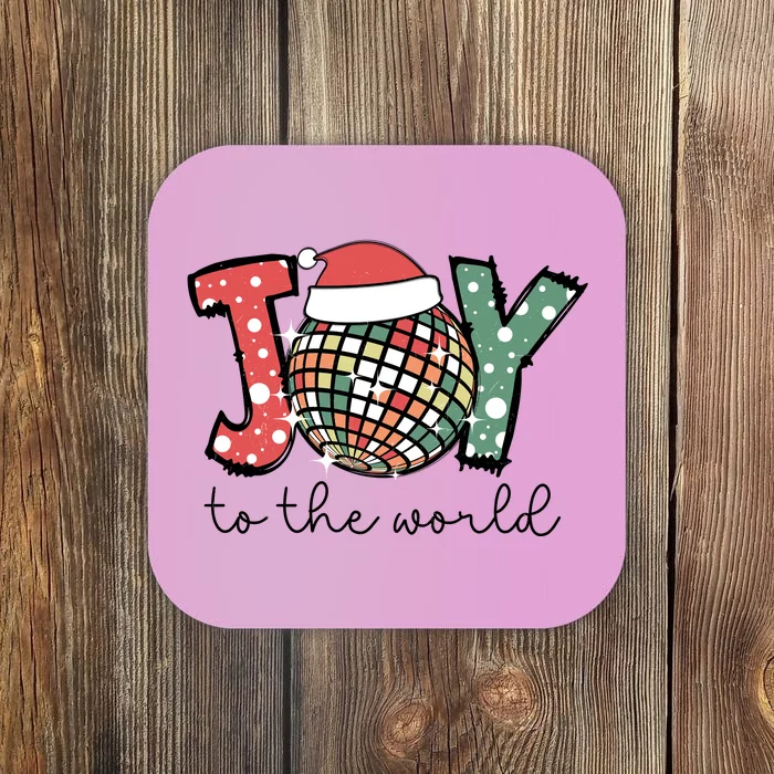 Joy To The World Disco Christmas Holiday Coaster