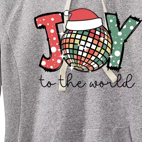 Joy To The World Disco Christmas Holiday Women's Fleece Hoodie