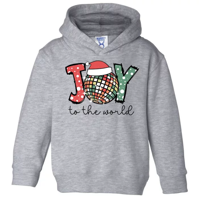 Joy To The World Disco Christmas Holiday Toddler Hoodie