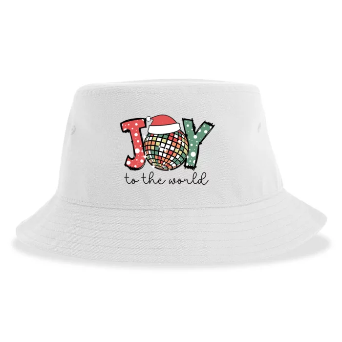 Joy To The World Disco Christmas Holiday Sustainable Bucket Hat