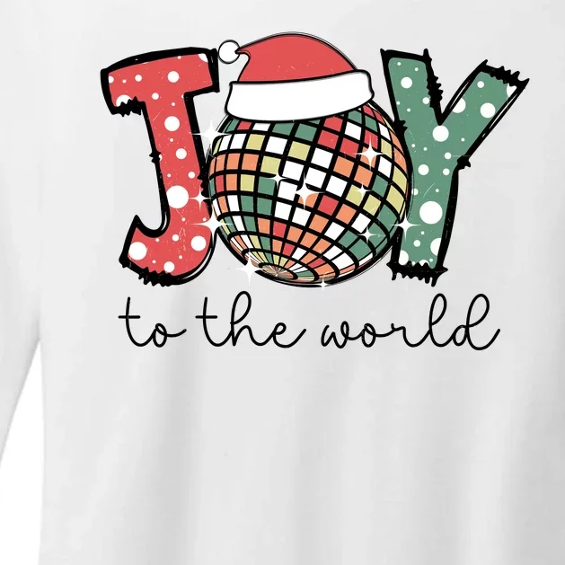 Joy To The World Disco Christmas Holiday Womens CVC Long Sleeve Shirt