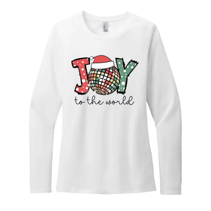 Joy To The World Disco Christmas Holiday Womens CVC Long Sleeve Shirt