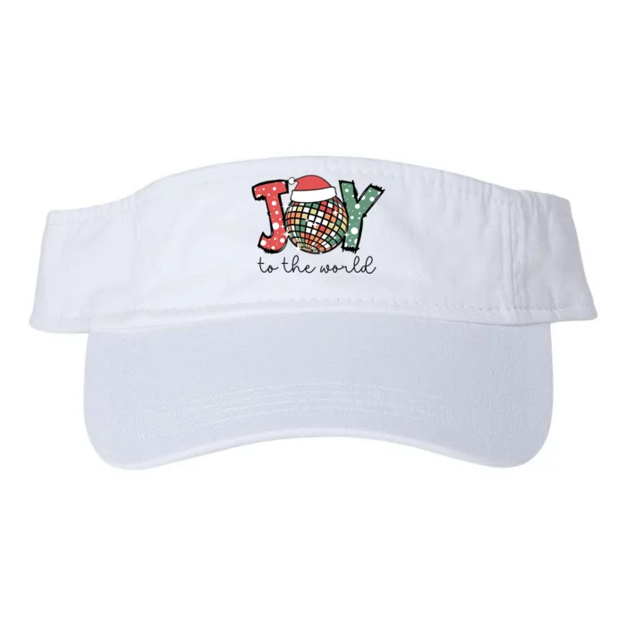 Joy To The World Disco Christmas Holiday Valucap Bio-Washed Visor