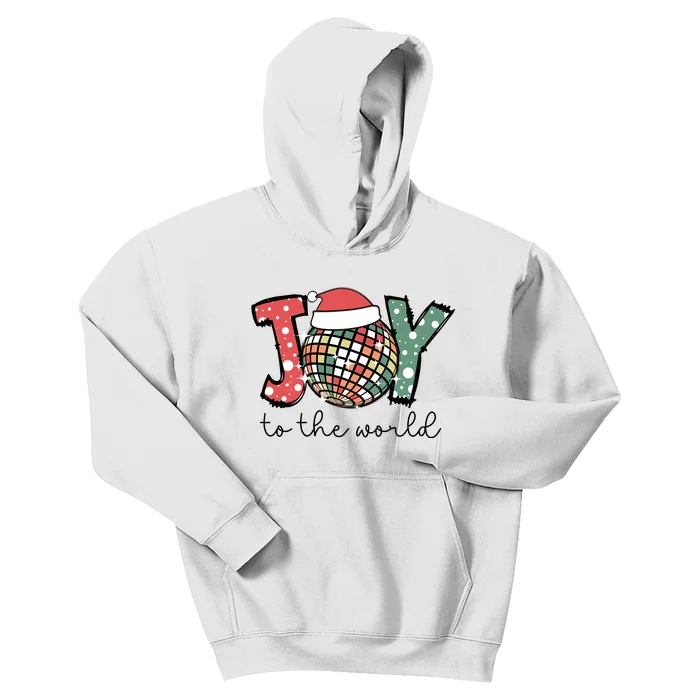 Joy To The World Disco Christmas Holiday Kids Hoodie