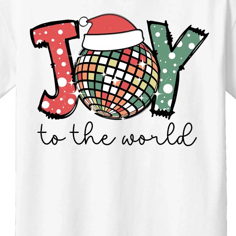 Joy To The World Disco Christmas Holiday Kids T-Shirt