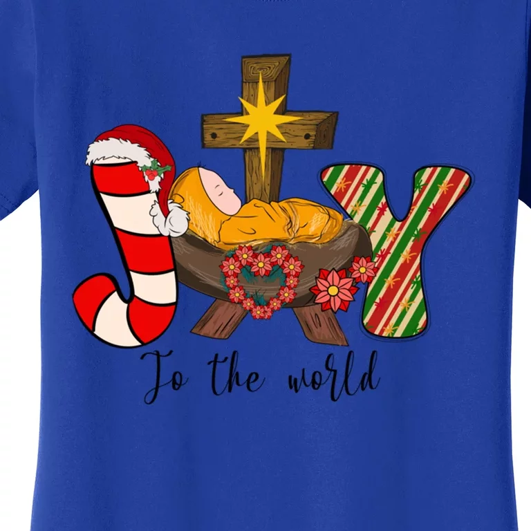 Joy To The World Jesus Sublimation Merry Christmas Gift Women's T-Shirt