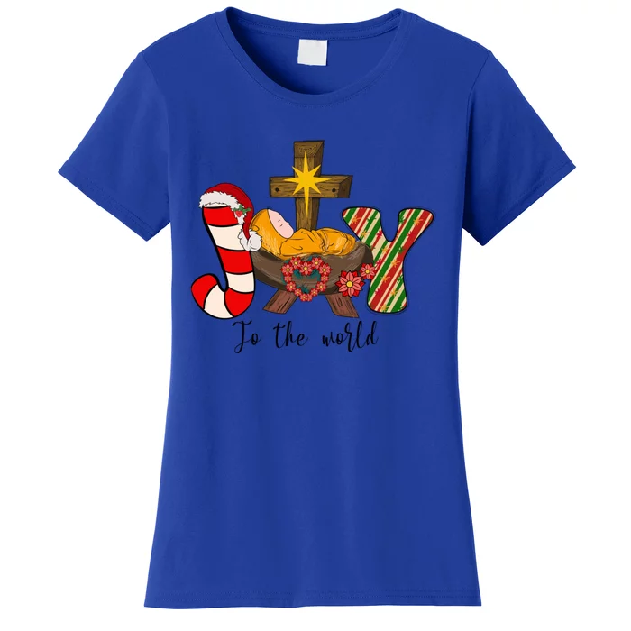 Joy To The World Jesus Sublimation Merry Christmas Gift Women's T-Shirt