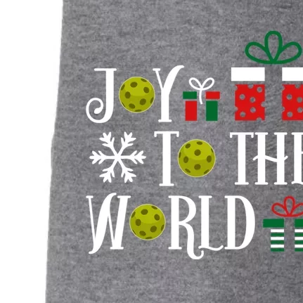 Joy To The World Pickleball Christmas Gift Doggie 3-End Fleece Hoodie