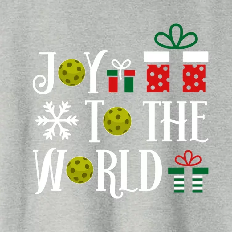 Joy To The World Pickleball Christmas Gift Women's Crop Top Tee