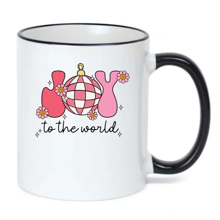 Joy To The World Cute Disco Holiday Black Color Changing Mug