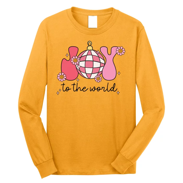 Joy To The World Cute Disco Holiday Long Sleeve Shirt