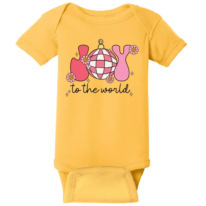 Joy To The World Cute Disco Holiday Baby Bodysuit