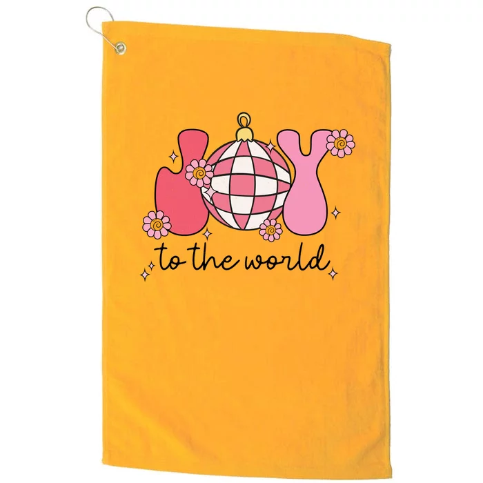 Joy To The World Cute Disco Holiday Platinum Collection Golf Towel