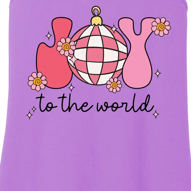 Joy To The World Cute Disco Holiday Ladies Essential Tank