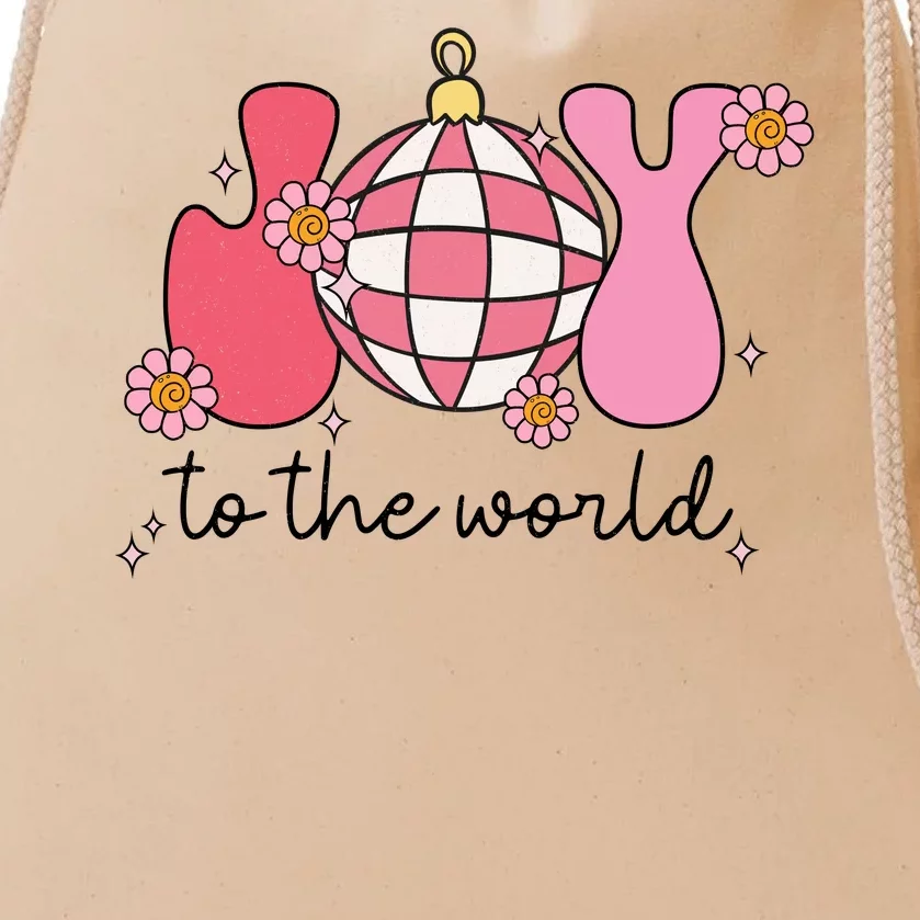 Joy To The World Cute Disco Holiday Drawstring Bag