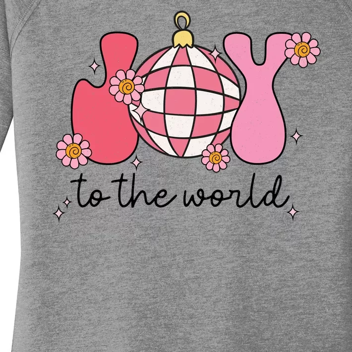 Joy To The World Cute Disco Holiday Women's Perfect Tri Tunic Long Sleeve Shirt