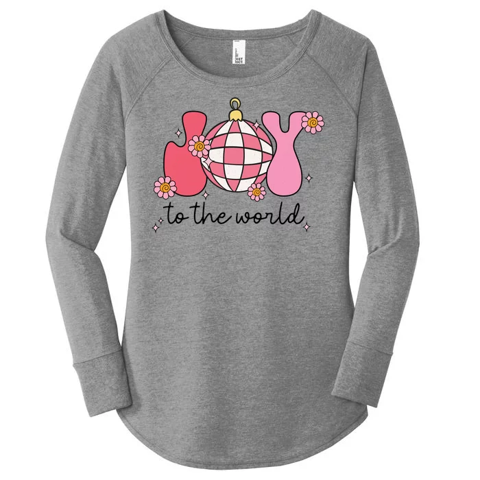 Joy To The World Cute Disco Holiday Women's Perfect Tri Tunic Long Sleeve Shirt