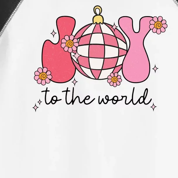 Joy To The World Cute Disco Holiday Toddler Fine Jersey T-Shirt